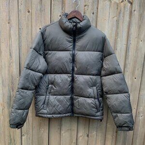 Zara Puffer Jacket Large Olive Green